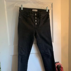 Madewell Black 9” High Rise Skinny